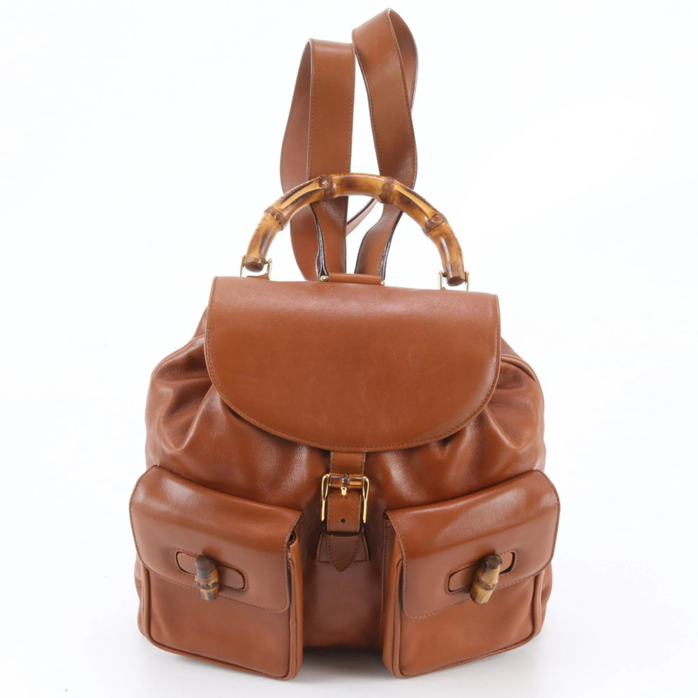 Gucci Bamboo 003 2058 0016 Leather Backpack for Women